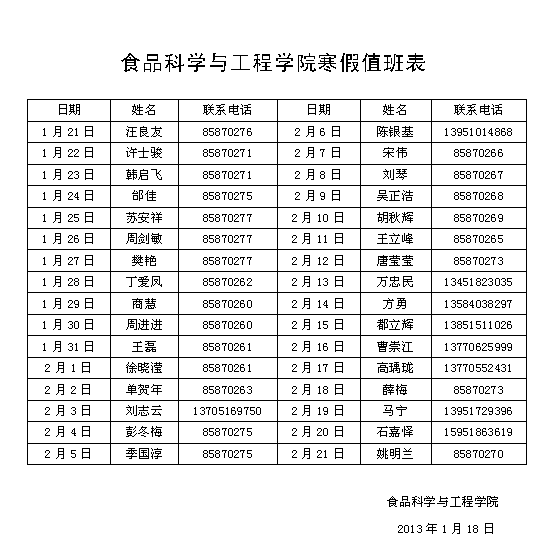 蘑菇视频
寒假值班表